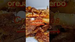 Orejas de cerdo crujientes al horno.