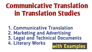 Communicative Translation in Translation Studies| Communicative Translation in Urdu/Hindi.