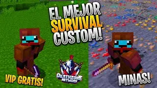 🔔 el mejor SERVIDOR SURVIVAL CUSTOM para Minecraft JAVA/BEDROCK/PE 1.21 | +FPS | Mejor conexi&oacute;n! ✅