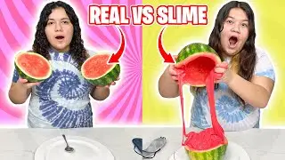 Real Food vs Slime Food Switch Up Challenge!