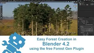 Простое создание леса в Blender 4.2 с помощью бесплатного плагина Forest Gen