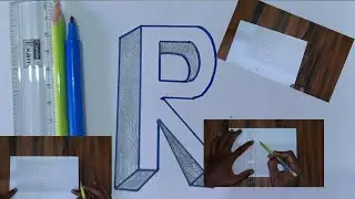|| R shape  shadow letter|| #drawing|| #Alphabeticals shadow letters || #laxman'sdrawing | 🎨 sketch|