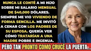 Me hice pasar por humilde en la cena familiar, no sabían que mi sueldo era su fortuna entera...