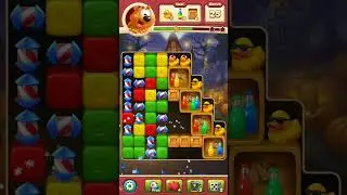 Toon Blast Level 658- Release 7 ducks, blast bottles and crates.