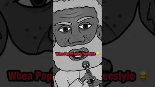Pappy spits A Freestyle 😂 #freestylerap #rapmusic #funnycartoons #freestylehiphop