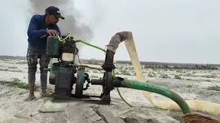 8Hp Pump Set diesel engine starting farming work #waterpumpdieselengine 