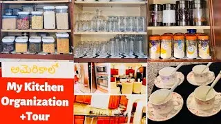My Kitchen Organization|Indian Kitchen Tour and Organization|USA |Telugu vlogs|Telugu vlogs From USA