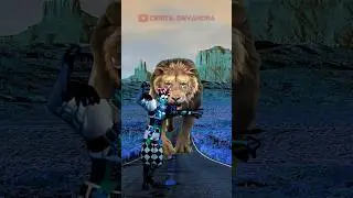lion and circus clown dance on the way #shorts