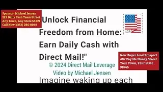 START $100! Mail FLyers Mailing Postcards Get Daily Pays Residual Income CASH 5 Leverage LeVels Deep