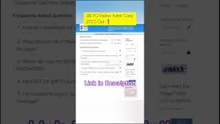 SBI PO Prelims Admit Card 2025 Out | SBI PO 2025 | SBI PO prelims exam | #bankexams2025 #sbi #shorts