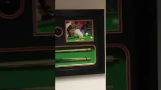 SNOOKER MEMORABILIA 3D DISPLAY BOX FRAME, FOR ALL IN ONE SNOOKER CUE, BALLS, CHALK, SIGNED PHOTO