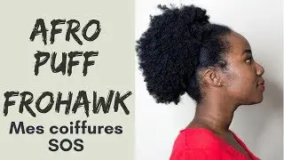 Coiffures  cheveux crépus en mode SOS | Afro puff, Frohawk, Updo