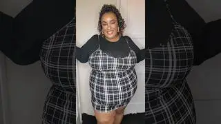 PLUSSIZE FASHION PLAID DRESS LOOKING  GOOD #ROMWE #ROMWEPLUS #FLYFLUFFYANDFABULOUS #DIVATEETEE #PLUS