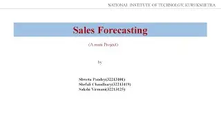 Sales Forecasting (Video-2)