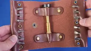 НАБОР БИТ CRKT 9911 HEX BIT DRIVER LEATHER TOOL ROLL