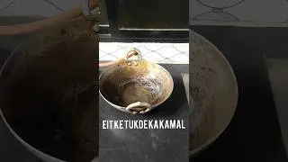 No liquid only eit🧱🕳️cham chamati kadai👌 #cooking #streetfood #foodie #recipe#egg #foodie #trending