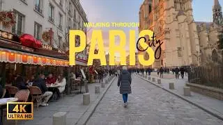 Paris Street Walk 4K 🇫🇷 | Saint-Michel to Le Marais & &Icirc;le Saint-Louis | Real Time Walking Tour