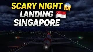 Air Canada Night Landing in Singapore 🇸🇬✈️ | Real Flight Simulator Full Flight (4K)