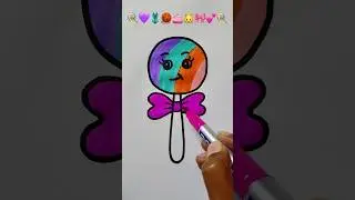 🍭💜🩱🧶👛🐱🎀💕🍭 Satisfying creative art #draw #colors #brush #video #art #creative #youtubeshorts #viral