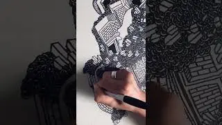 Doodle art || Zentangle art || Line art || #Shorts 20