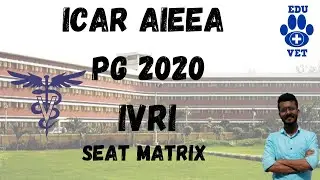 SEAT MATRIX IVRI-ICAR AIEEA PG 2020