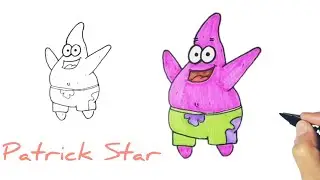 how to draw Patrick Star - Comment dessiner Patrick Star -Spongebob friend @Drawblogs