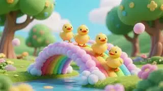 🐥🌈 Ducklings and the Foam Rainbow Bridge | Nursery Rhymes & Kids Songs