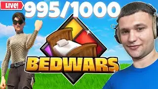 🔴LIVE! TODAY ITS A DAY OF 1000 WINS IN FORTNITE BEDWARS