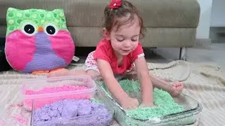 COMO FAZER MASSINHA DE AREIA COLORIDA E COMESTÍVEL - FLAVIA CALINA