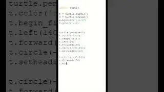 Create a heart using python turtle graphics | #pythoneasy #pythonturtlegraphics #pythoncode #turtle