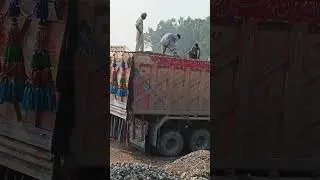 Crusher Plant Operation | Stone Crushing & Truck Loading Process#construction #loading #1million 