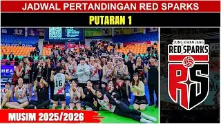 JADWAL RED SPARKS PUTARAN 1 V-LEAGUE 2025/2026 #redsparks #vleague2025