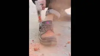 8108A   Embossed cow leather safety shoe