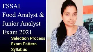 FSSAI Food Analyst and Junior Analyst Exam 2021| how to become Food Analyst in India?