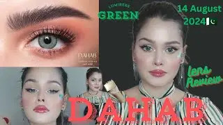 Dahab lumirere green lens review🇵🇰On independence day makeup look #14august2024#happyindependenceday