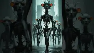 Grotesque and Haunting: Bizarre Beings in a Neon-Lit Metropolis #shorts #shortsviral #shortsvideo