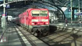 Class 143 DB with regional train in Berlin