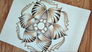 Pattern 793|Zentangle art|Zendoodle art|Floral art|learn to draw|Easy art|Art tutorial|freehand art