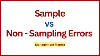 Sampling and Non-sampling errors | Marketing Research | Statistics |Errors
