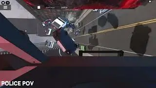 Selfless train rivers stops runaway bus from hitting a pedestrian (ROBLOX CAR CRASH STUDIO)