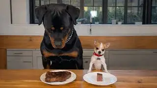 Чихуахуа против ротвейлера | Самые смешные моменты в истории 🐶🍗🤣