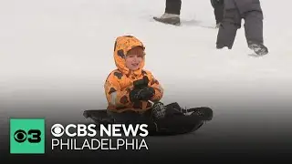 Kids enjoy snow day in Doylestown following Sunday's winter storm