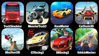 Race Master 3D,Monster Truck,Truck Simulator,Bike Stunt 3D,Car Stunt 3D,BB Racing 2,Vehicle Masters