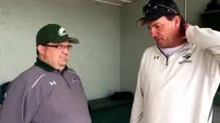 4-1 CMU head softball coach Pat Reardon talks about the Eagles' split with Grand View at Cox Field.