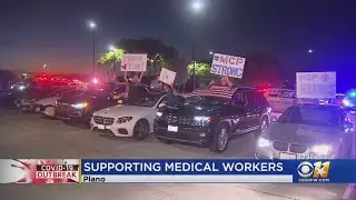 Residents Support Workers At Medical City Plano From Parking Lot