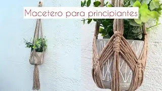 Macetero Tejido a Macramé para Principiantes | Paso a Paso Fácil