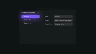 Components: Variables