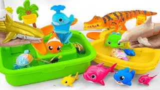 [toy asmr] Light Robo Fishing Aquarium Playset ASMR Satisfying with Unboxing No Talking Review Toy