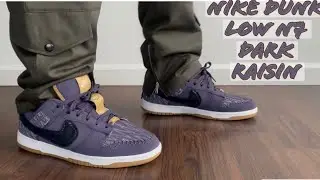 Распаковка и примерка кроссовок Nike N7 Dunk Low темно-изюмного цвета