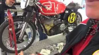 Mike Spike Edwards races a Matchless G50 in Lansdowne at Silverstone vintage classic bikes champion